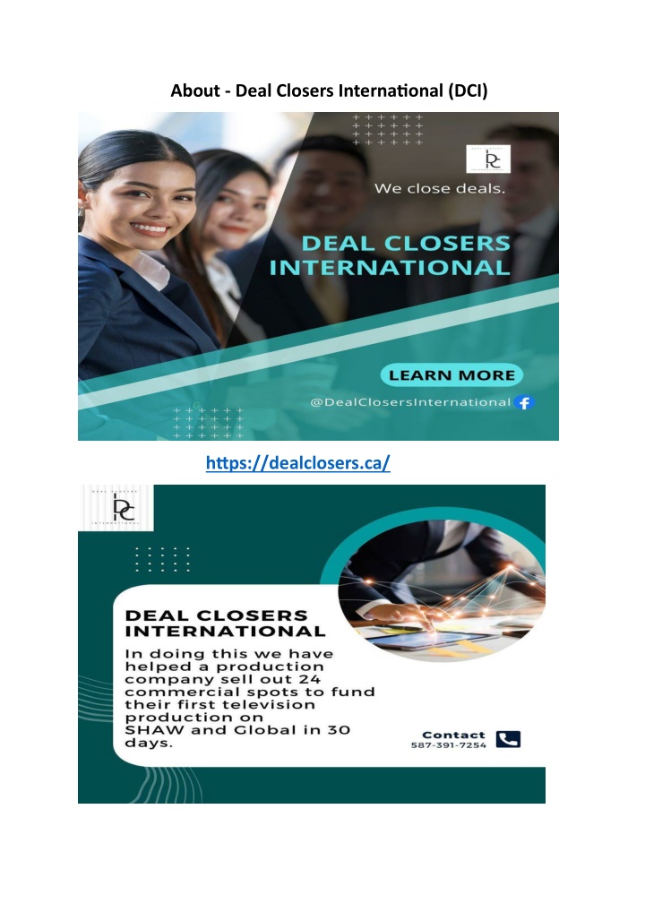 Deal Closers International – DCI Services